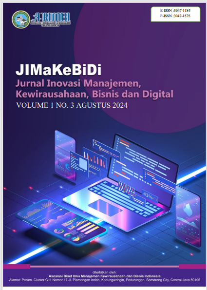 					View Vol. 1 No. 3 (2024): Agustus: Jurnal Inovasi Manajemen, Kewirausahaan, Bisnis dan Digital 
				