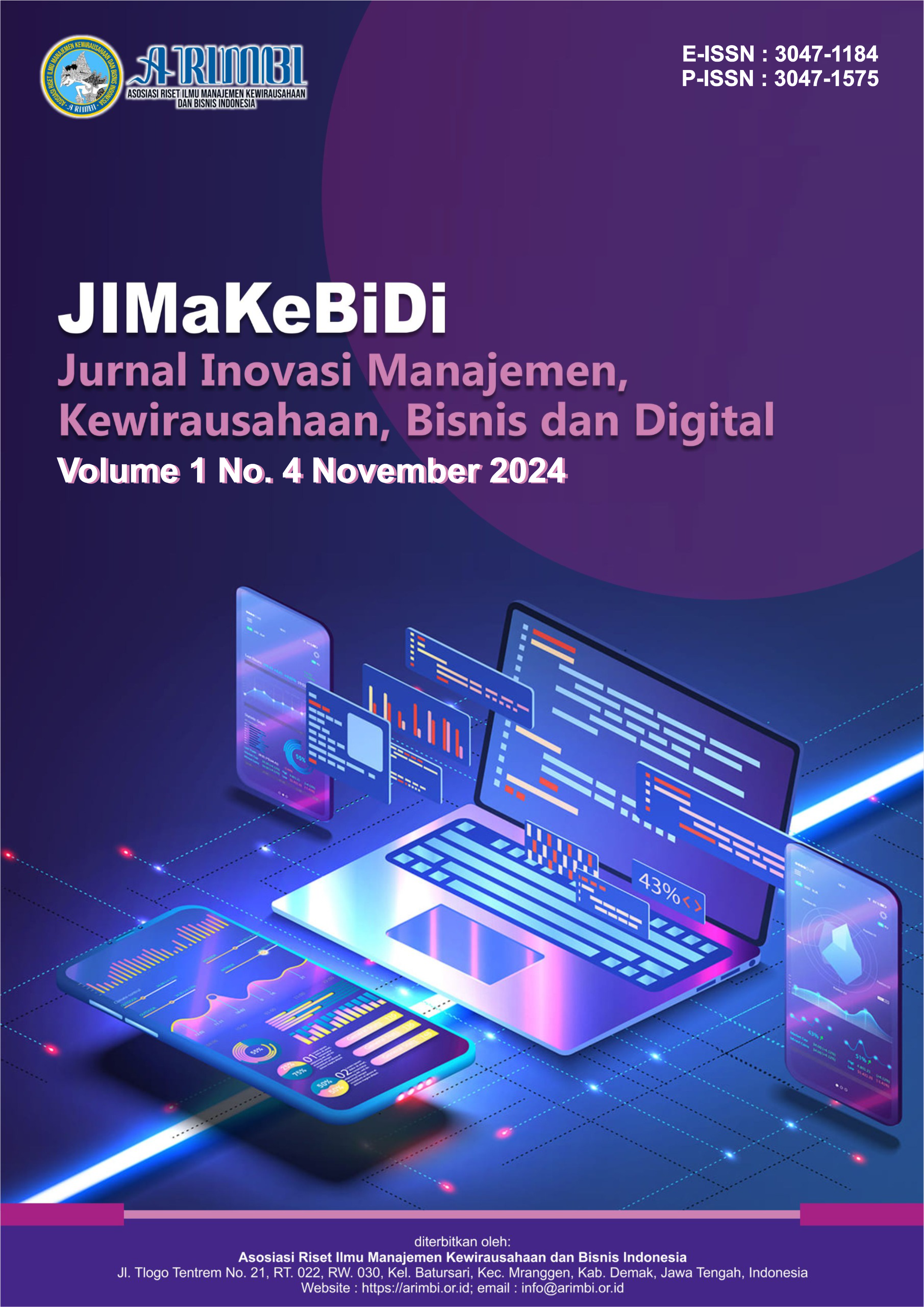 					View Vol. 1 No. 4 (2024): November : Jurnal Inovasi Manajemen, Kewirausahaan, Bisnis dan Digital
				