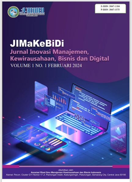 					View Vol. 1 No. 1 (2024): Februari : Jurnal Inovasi Manajemen, Kewirausahaan, Bisnis dan Digital
				