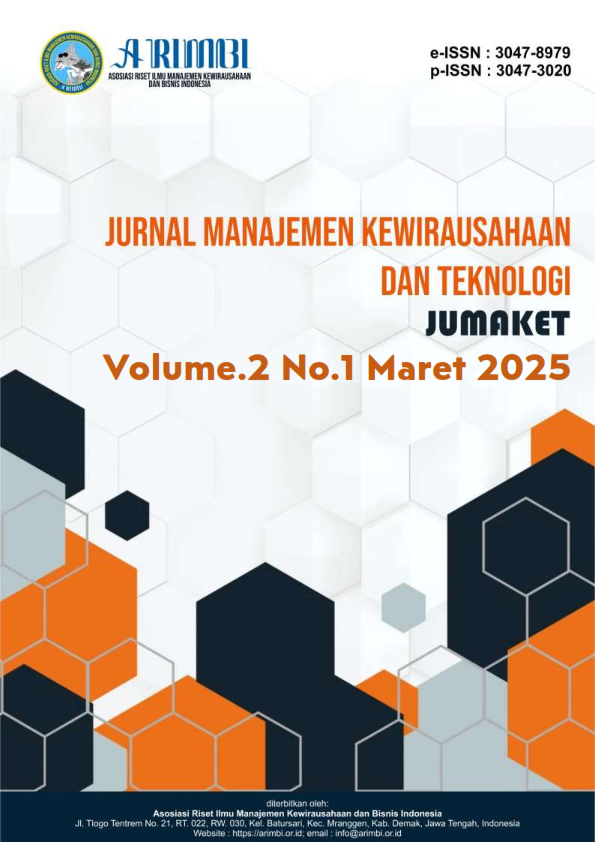 					View Vol. 2 No. 2 (2025): Juni : Jurnal Manajemen Kewirausahaan dan Teknologi
				