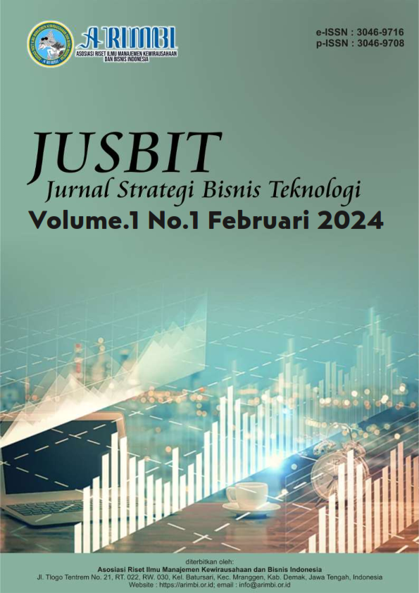 View Vol. 1 No. 1 (2024): Februari : Jurnal Strategi Bisnis Teknologi (JUSBIT)