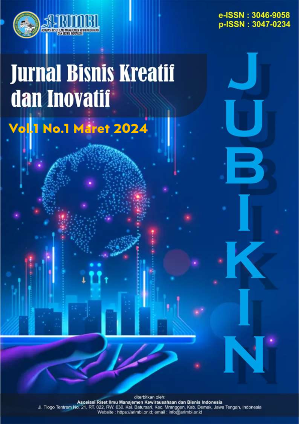 					View Vol. 2 No. 2 (2025): Juni: Jurnal Bisnis Kreatif dan Inovatif
				