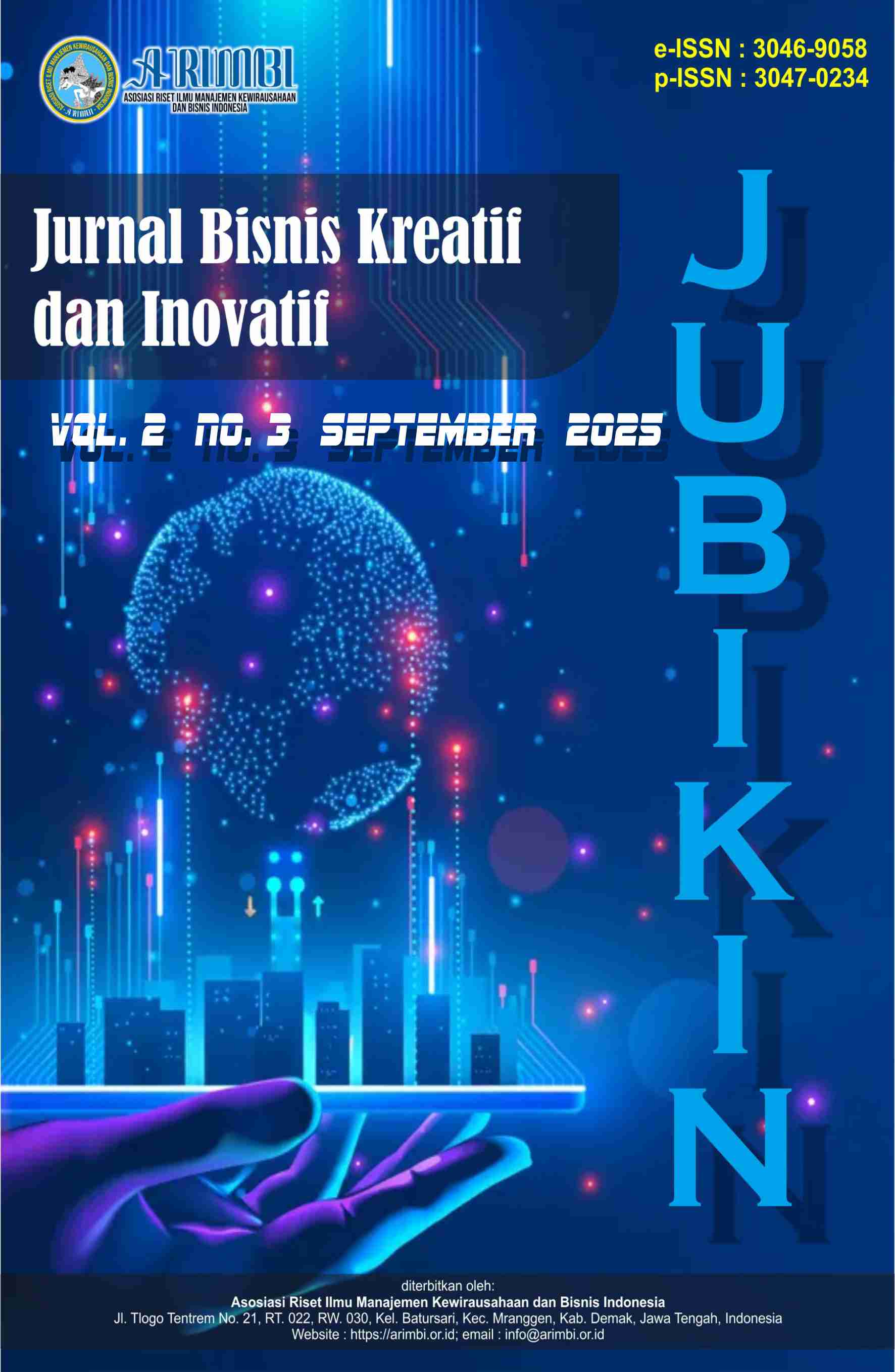 					View Vol. 2 No. 3 (2025): September : Jurnal Bisnis Kreatif dan Inovatif
				